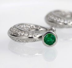 Handmade Silver Jewelry Emerald Rajwadi Bali